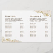 Beige Marmorgestaltung Doppelbroschüre (Rückseite)