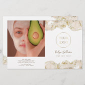 Beige Marmorgestaltung Doppelbroschüre (Vorne/Hinten)