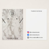 Beige Marmorhalskettenohrringe Display Card (Vorne & Hinten)