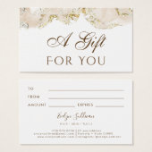 Beige Marmorkarte (Vorne & Hinten)