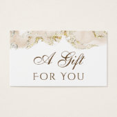 Beige Marmorkarte (Vorderseite)