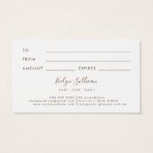 Beige Marmorkarte (Rückseite)