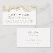 beige Marmorkarte Visitenkarte (Vorne/Hinten)