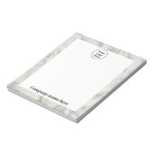 Beige Marmorplatte Notepad Notizblock (Rotiert)