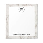 Beige Marmorplatte Notepad Notizblock (Vorderseite)
