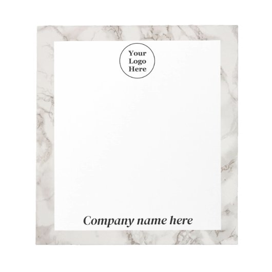 Beige Marmorplatte Notepad Notizblock (Vorderseite)