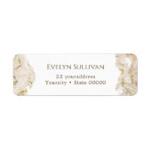 Beige-Marmorrückgabetikett (Vorne)