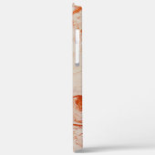 Beige Marmortextur braune Akzente Case-Mate iPhone Hülle (Rückseite / Links)