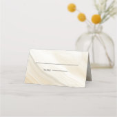 Beige Marmortextur Platzkarte (Vorderseite)