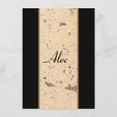 Beige Marmorverpackungskarte Begleitkarte (Rückseite)