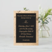 Beige Marmorverpackungskarte Begleitkarte (Stehend Vorderseite)