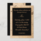 Beige Marmorverpackungskarte Begleitkarte (Vorne/Hinten)