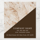 Beige Marmorweinmarke Weinetikett (Einzelnes Label)