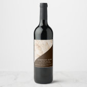 Beige Marmorweinmarke Weinetikett (Vorderseite)