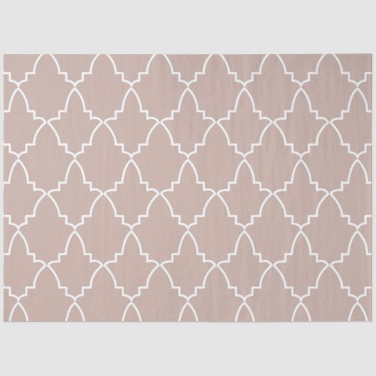 Beige marokkanische Gittermuster Seidenpapier (Vorderseite)