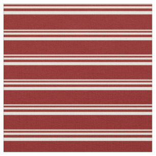 Beige & Maroon Colored Lines Stoff