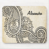 Beige Mehndi Motif Mousepad (Vorne)