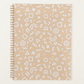 Beige Memphis Muster Planer (Vorderseite)