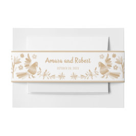 Beige mexikanische Otomi Einladungsbanderole