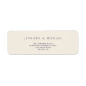 Beige Midnight Purple Minimalist Neu (Vorne)