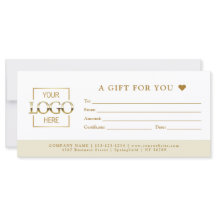 Beige Minimal Business Gift Certificate Template