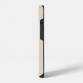 Beige Minimal Modern Initial Monogram Name iPhone Hülle (Linke Seite)