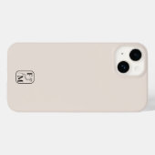 Beige Minimal Moderne anfängliche botanische Monog Case-Mate iPhone Hülle (Rückseite (Horizontal))