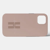 Beige Minimal Modernes Anfangsmonogramm Case-Mate iPhone Hülle (Rückseite (Horizontal))