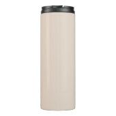 Beige Minimal Modernes Anfangsmonogramm Thermosbecher (Rückseite)