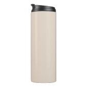 Beige Minimal Modernes Anfangsmonogramm Thermosbecher (Nach rechts gedreht)