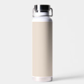 Beige Minimal Modernes Anfangsmonogramm Trinkflasche (Rückseite)