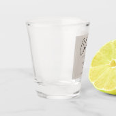 Beige Minimal Wedding Shot Glass Schnapsglas (Links)
