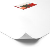 Beige Minimalist Elegant Simple Christmas Party Poster (Ecke)