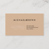 Beige Minimalistisch Modern House Real Anwesen Age Visitenkarte (Rückseite)