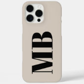 Beige Minimalistisch Moderne fette Anfangsmonogram Case-Mate iPhone Hülle (Rückseite)
