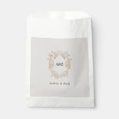 Beige Minimalistisch WEDDING Geschenktütchen (Vorderseite)