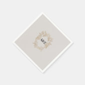 Beige Minimalistisch WEDDING Serviette (Ecke)
