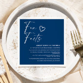 Beige Minimalistische Fun Facts Wedding Napkins Serviette