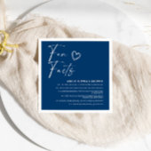 Beige Minimalistische Fun Facts Wedding Napkins Serviette