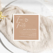 Beige Minimalistische Fun Facts Wedding Napkins Serviette