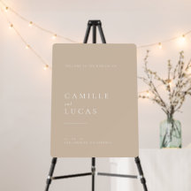 Beige Minimalistische Hochzeitsempfehlung