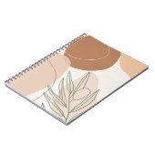Beige Minimalistische neutrale Boho druckbare Spir Notizblock (Linke Seite)