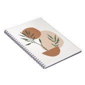 Beige Minimalistischer botanischer Hintergrund Notizblock (Rechte Seite)