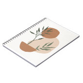 Beige Minimalistischer botanischer Hintergrund Notizblock (Linke Seite)