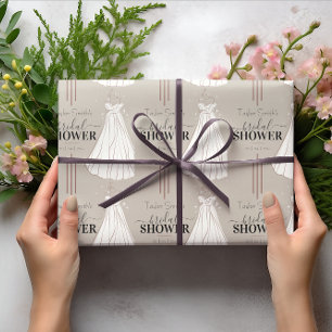 Beige Minimalistisches Brautparty Niedlich Geschenkpapier