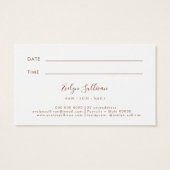 Beige-Minze-Terminkarte (Rückseite)