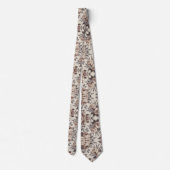 Beige mit Floral Krawatte (Rückseite)