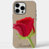 Beige mit rote Rose iPhone Gehäuse Case-Mate iPhone Hülle (Rückseite)