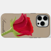 Beige mit rote Rose iPhone Gehäuse Case-Mate iPhone Hülle (Rückseite (Horizontal))
