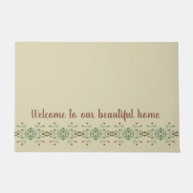 Beige mit Typografie-Bereich